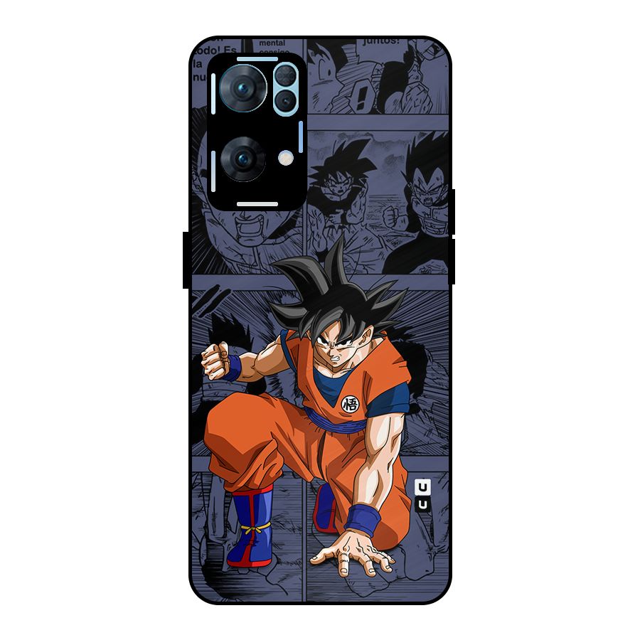 Goku Manga Art Metal Back Case for Oppo Reno7 Pro 5G