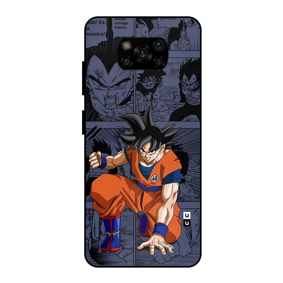 Goku Manga Art Metal Back Case for Poco X3