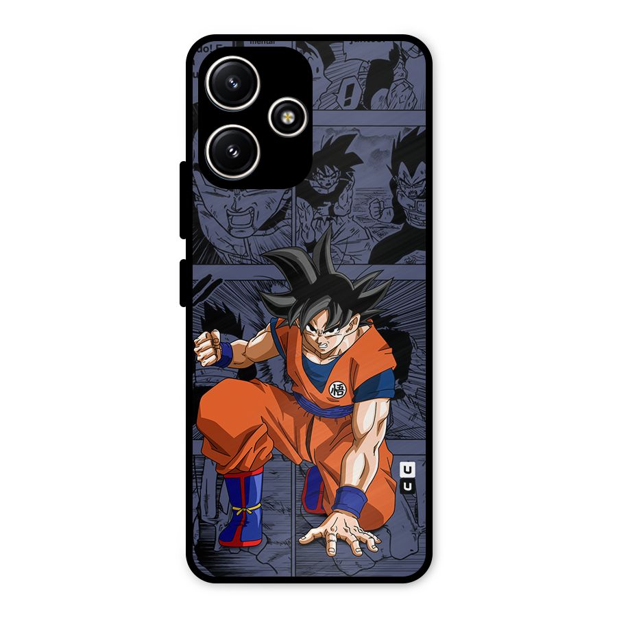 Goku Manga Art Metal Back Case for Redmi 12 5G