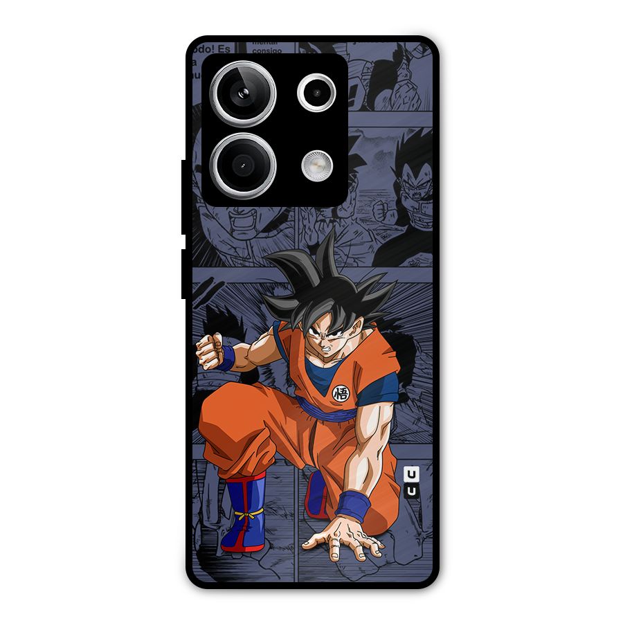Goku Manga Art Metal Back Case for Redmi Note 13 5G