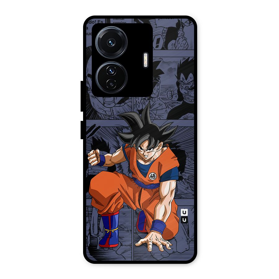 Goku Manga Art Metal Back Case for Vivo T1 Pro