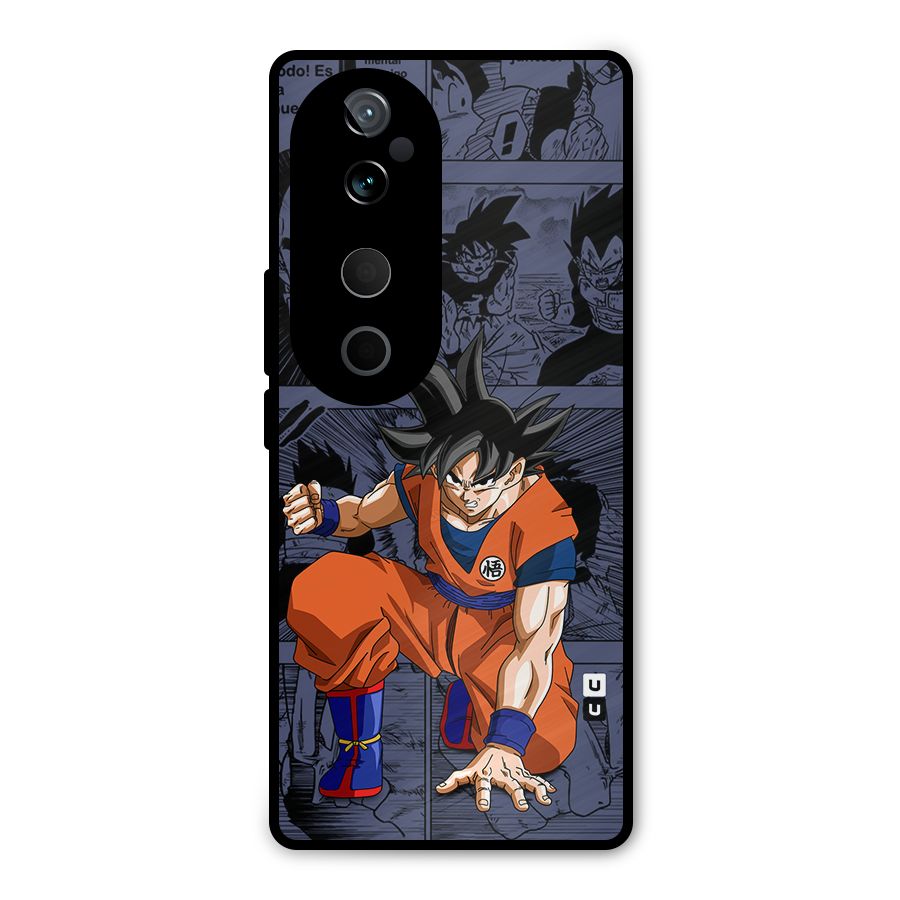Goku Manga Art Metal Back Case for Vivo T3 Ultra