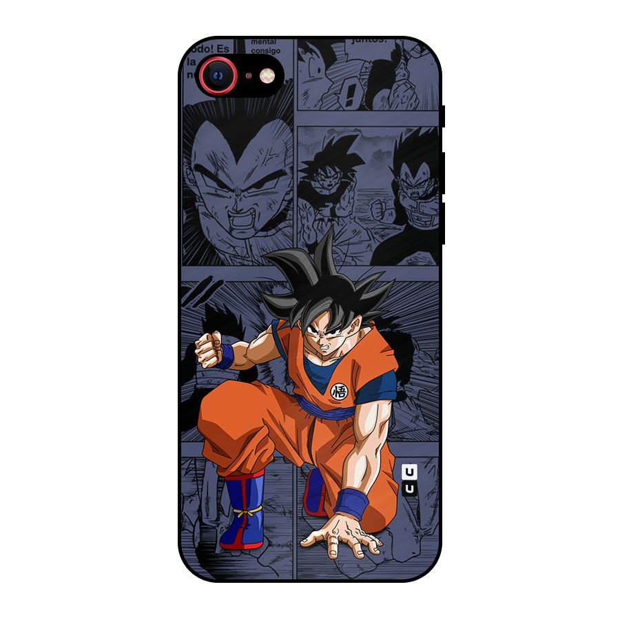 Goku Manga Art Metal Back Case for iPhone 8