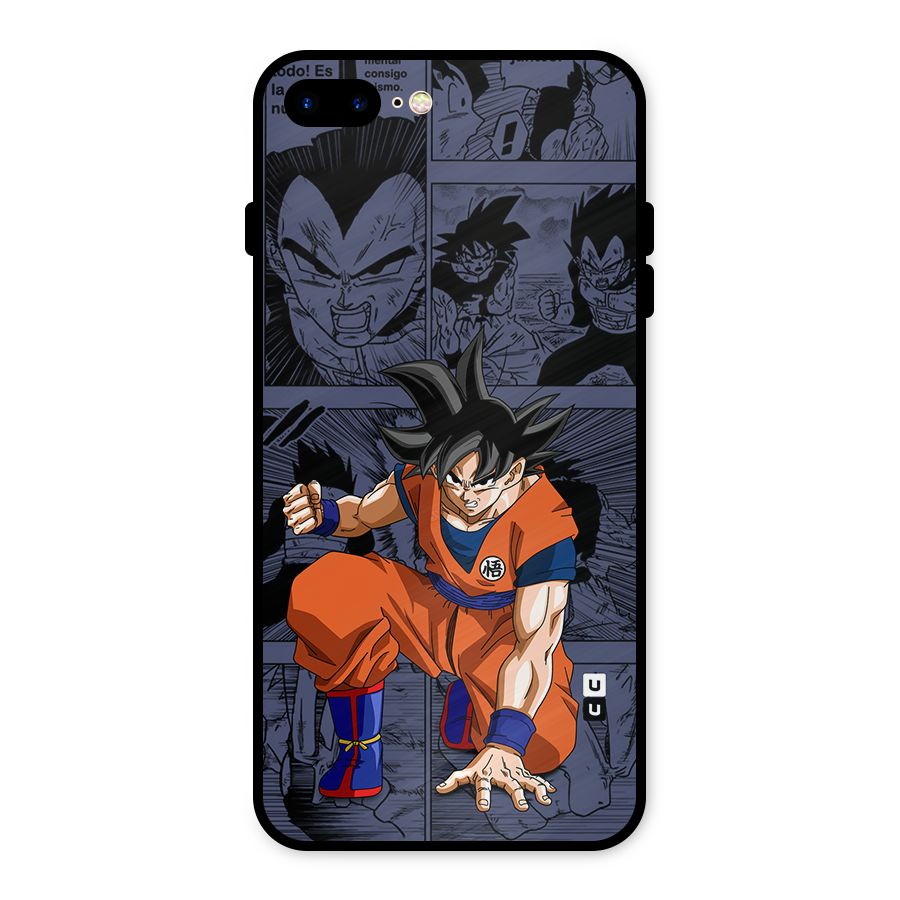 Goku Manga Art Metal Back Case for iPhone 8 Plus