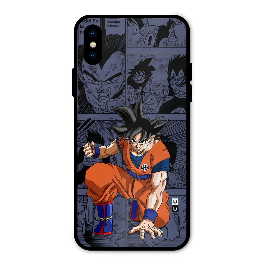 Goku Manga Art Metal Back Case for iPhone XS