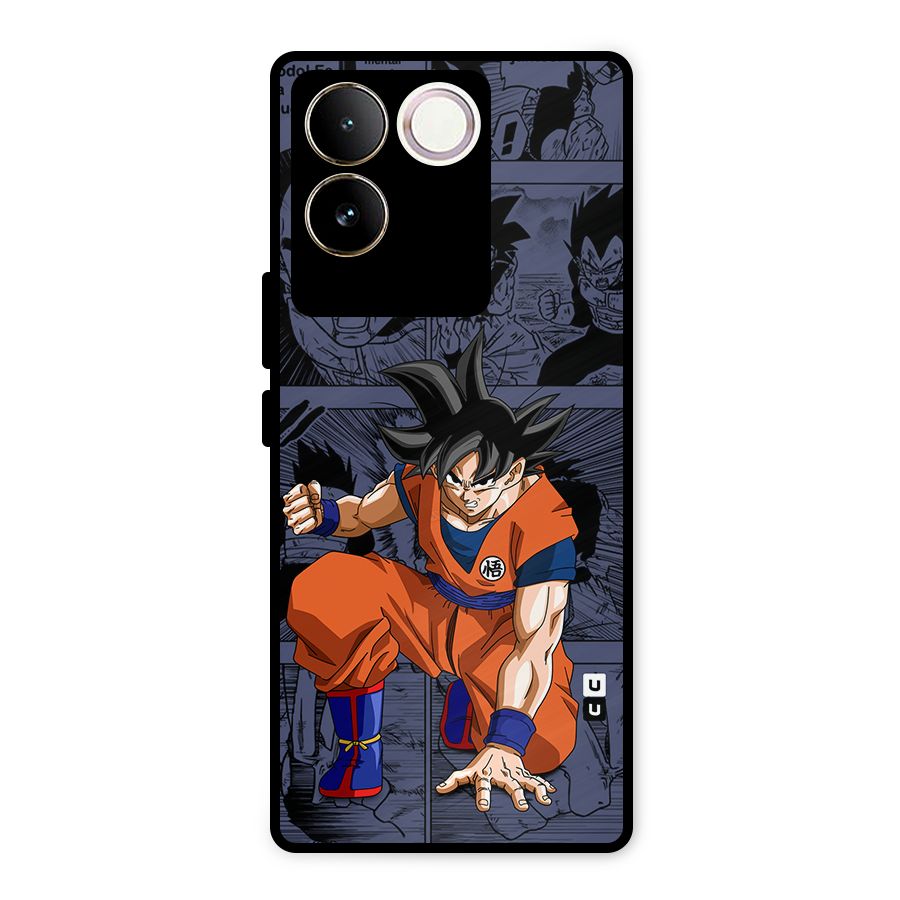 Goku Manga Art Metal Back Case for iQOO Z7 Pro