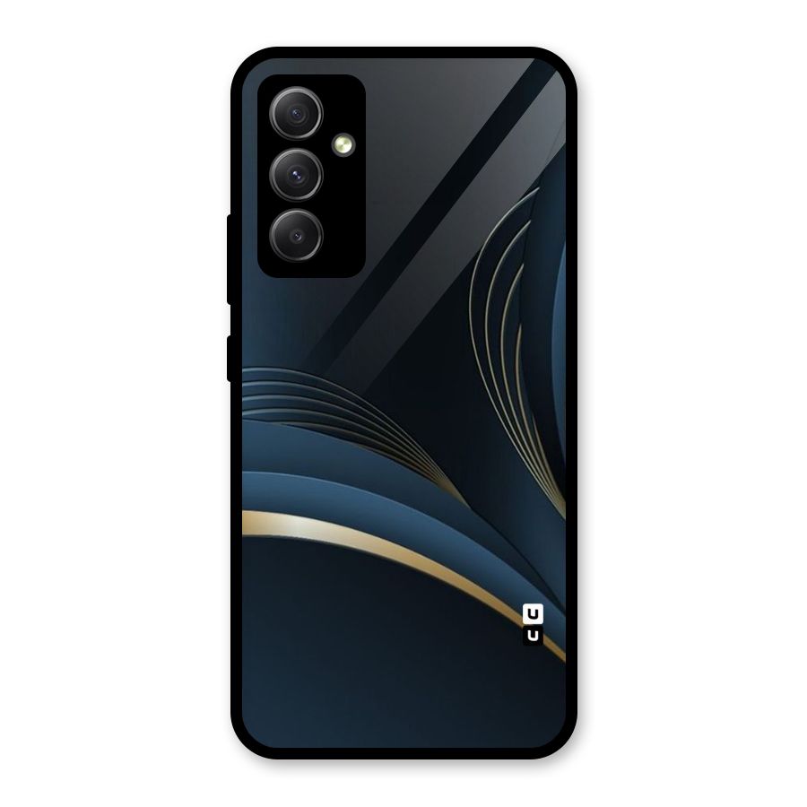 Gold Blue Beauty Glass Back Case for Galaxy A34