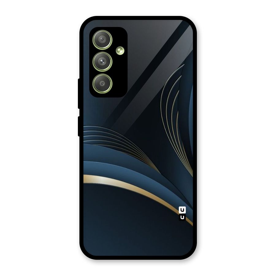 Gold Blue Beauty Glass Back Case for Galaxy A54