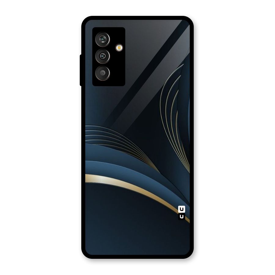 Gold Blue Beauty Glass Back Case for Galaxy M13