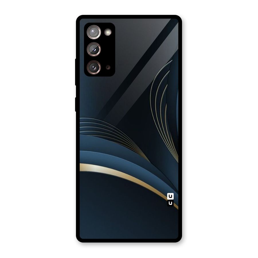 Gold Blue Beauty Glass Back Case for Galaxy Note 20