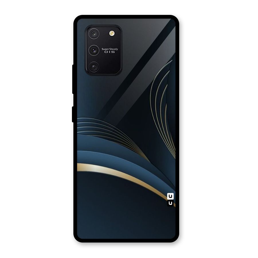 Gold Blue Beauty Glass Back Case for Galaxy S10 Lite