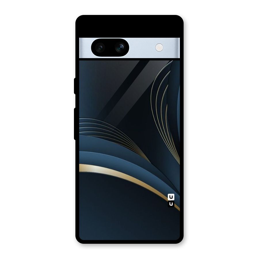 Gold Blue Beauty Glass Back Case for Google Pixel 7a