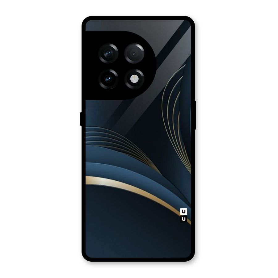 Gold Blue Beauty Glass Back Case for OnePlus 11R
