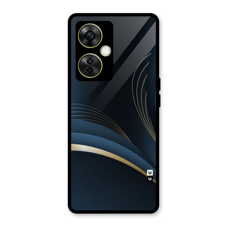 Gold Blue Beauty Glass Back Case for OnePlus Nord CE 3 Lite
