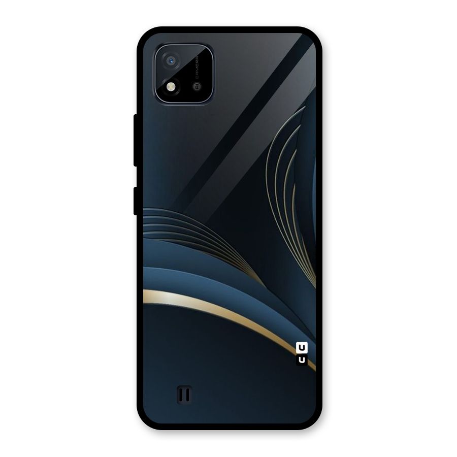 Gold Blue Beauty Glass Back Case for Realme C11 2021