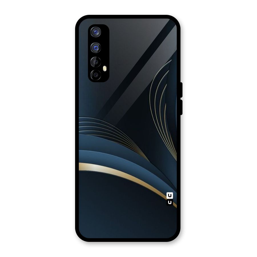 Gold Blue Beauty Glass Back Case for Realme Narzo 20 Pro