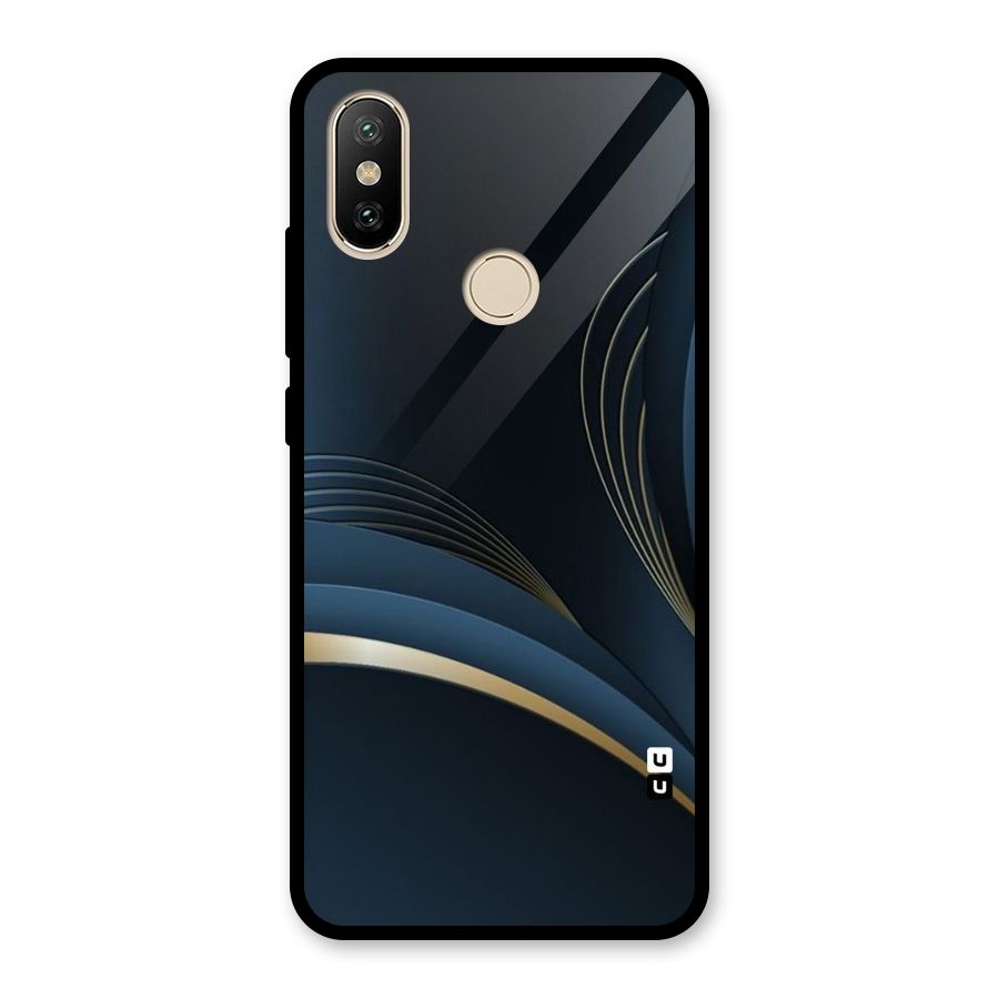 Gold Blue Beauty Glass Back Case for Redmi A2