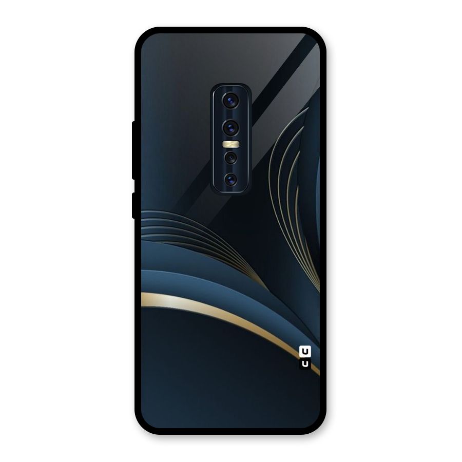 Gold Blue Beauty Glass Back Case for Vivo V17 Pro