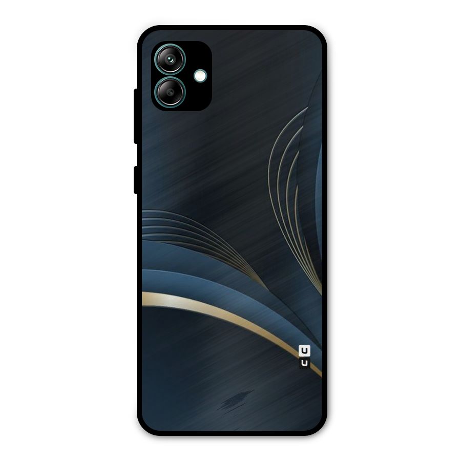 Gold Blue Beauty Metal Back Case for Galaxy A04