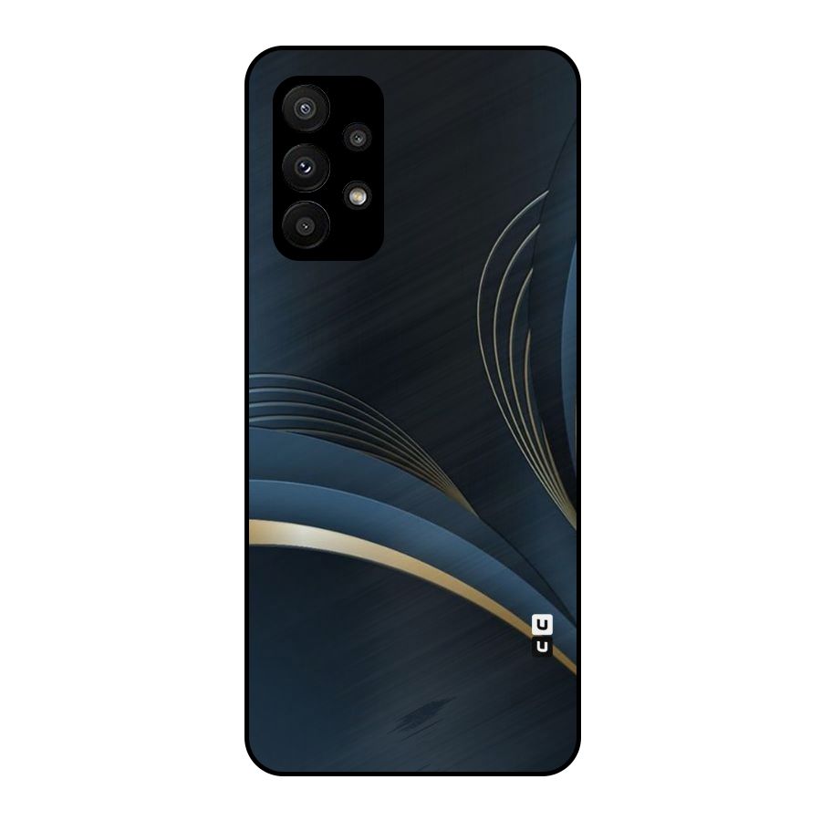 Gold Blue Beauty Metal Back Case for Galaxy A23