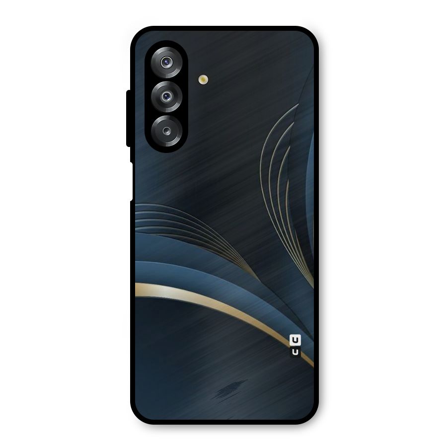 Gold Blue Beauty Metal Back Case for Galaxy A26