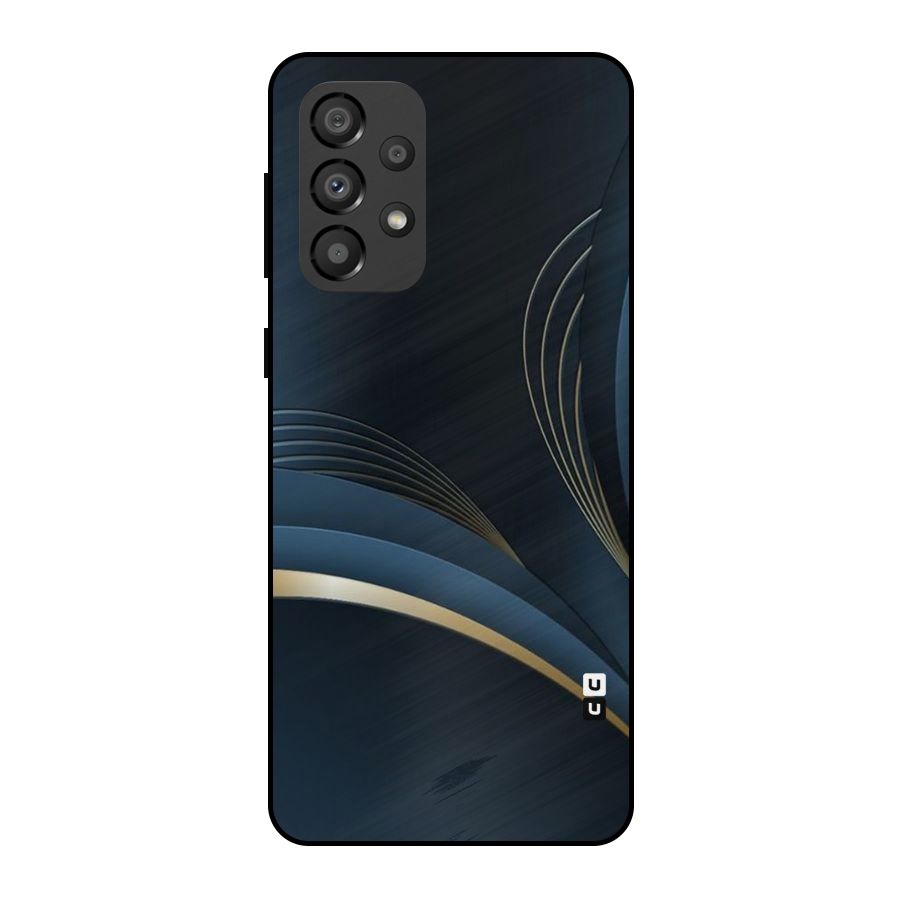 Gold Blue Beauty Metal Back Case for Galaxy A33 5G