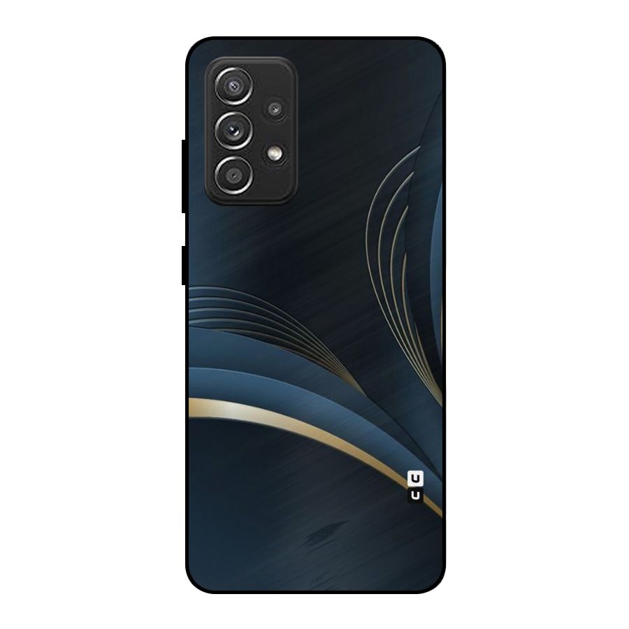 Gold Blue Beauty Metal Back Case for Galaxy A52s 5G