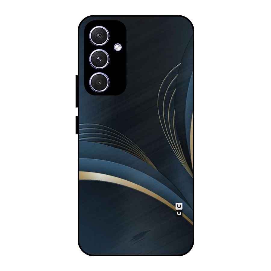 Gold Blue Beauty Metal Back Case for Galaxy A54
