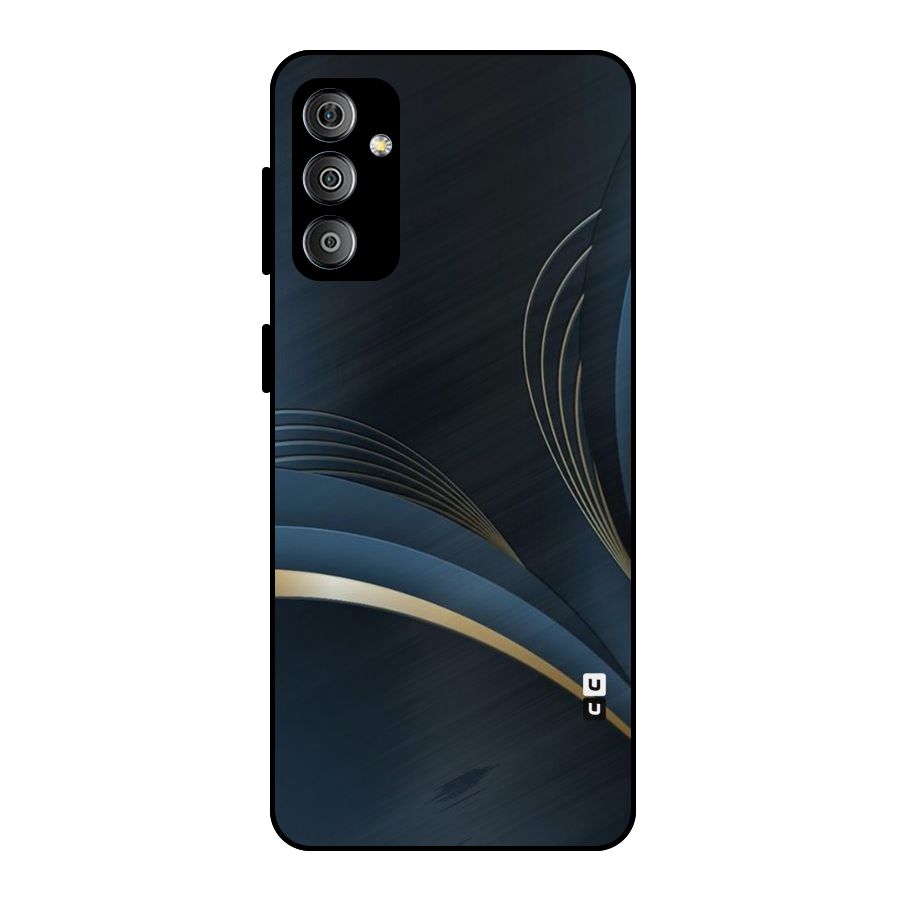 Gold Blue Beauty Metal Back Case for Galaxy F23