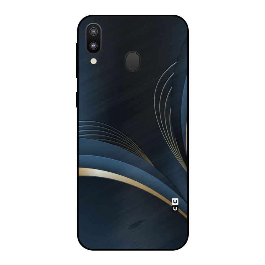 Gold Blue Beauty Metal Back Case for Galaxy M20