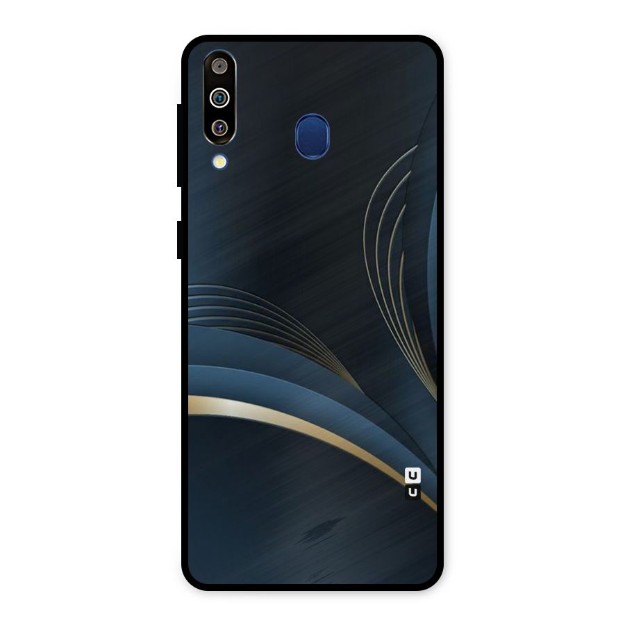 Gold Blue Beauty Metal Back Case for Galaxy M30