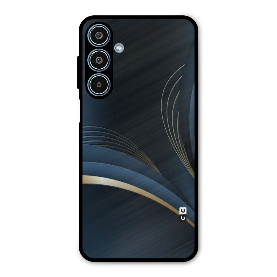 Gold Blue Beauty Metal Back Case for Galaxy M35