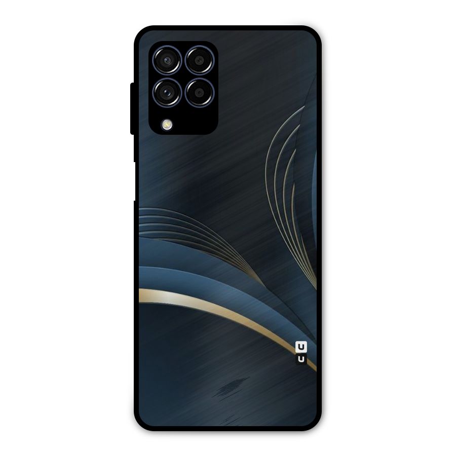 Gold Blue Beauty Metal Back Case for Galaxy M53 5G