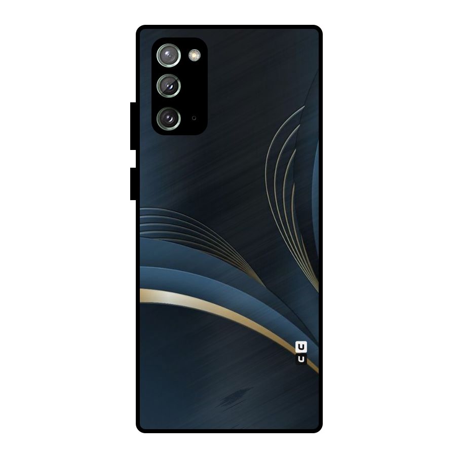 Gold Blue Beauty Metal Back Case for Galaxy Note 20