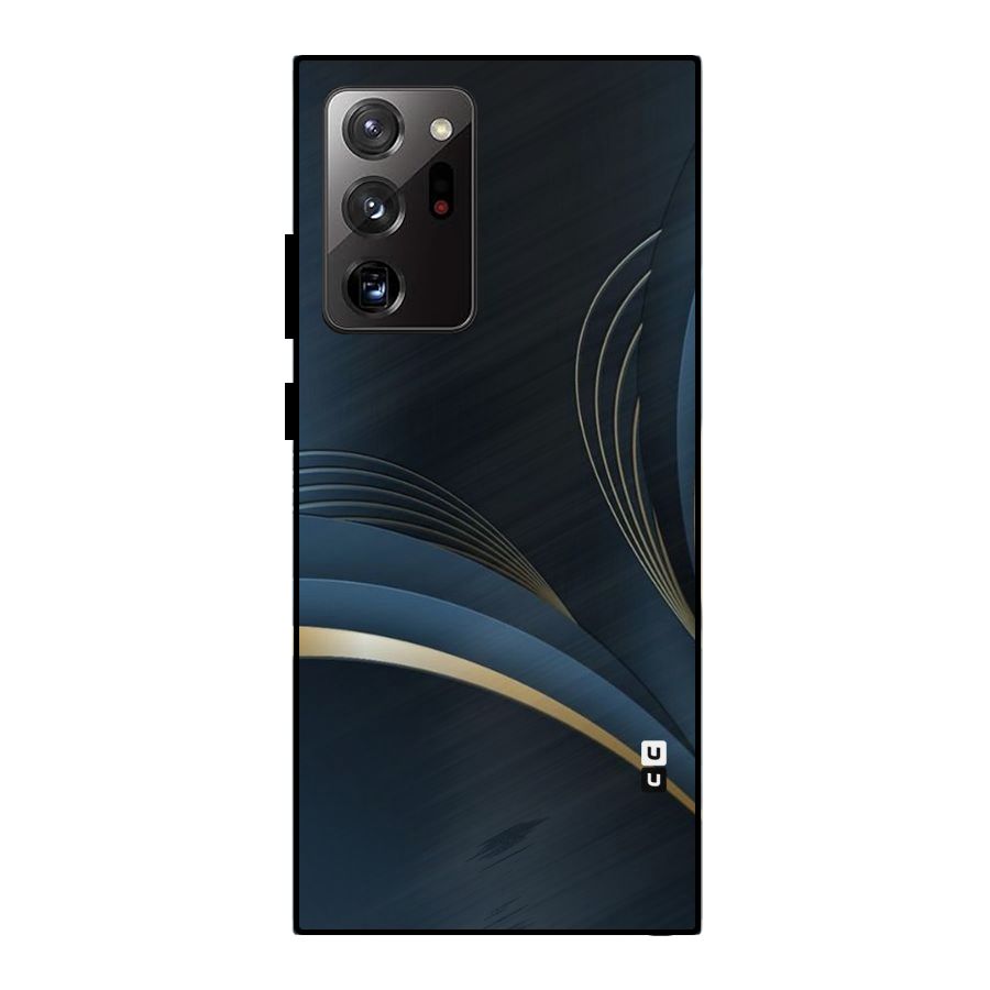 Gold Blue Beauty Metal Back Case for Galaxy Note 20 Ultra