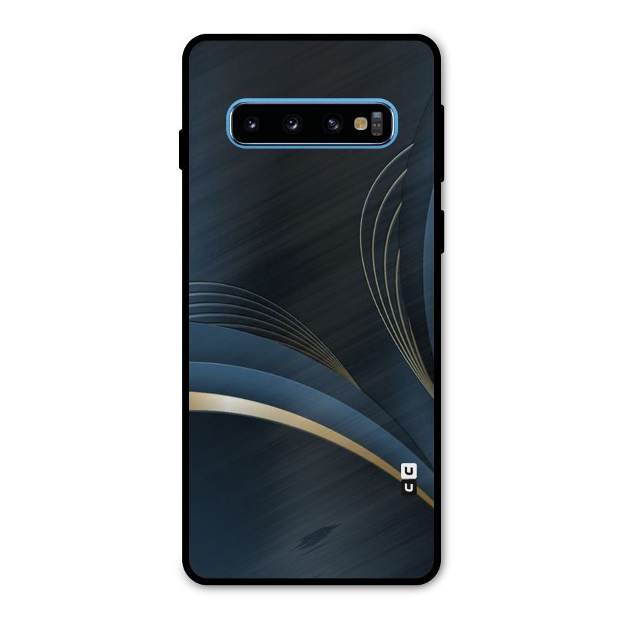 Gold Blue Beauty Metal Back Case for Galaxy S10