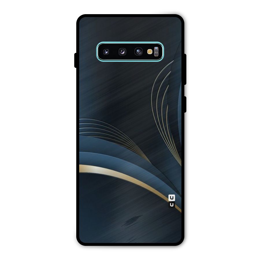 Gold Blue Beauty Metal Back Case for Galaxy S10 Plus