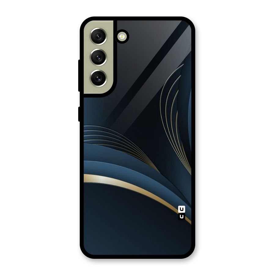 Gold Blue Beauty Metal Back Case for Galaxy S21 FE 5G (2023)
