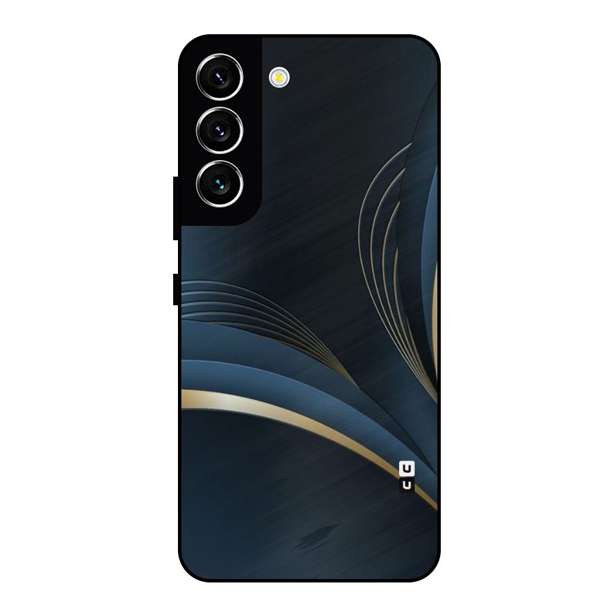 Gold Blue Beauty Metal Back Case for Galaxy S22 5G