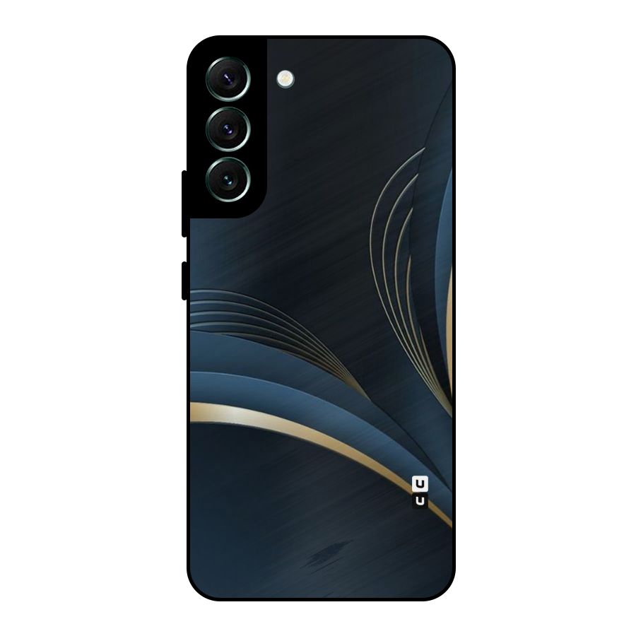 Gold Blue Beauty Metal Back Case for Galaxy S22 Plus 5G
