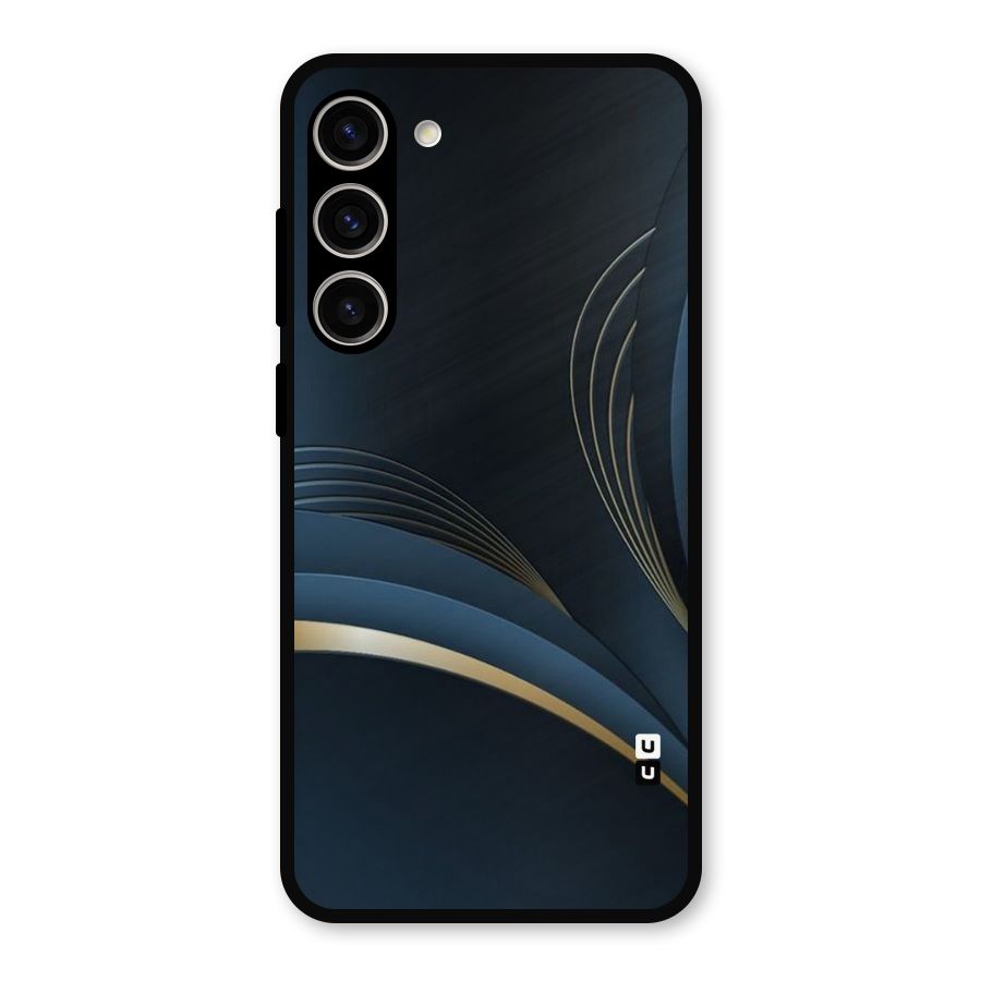 Gold Blue Beauty Metal Back Case for Galaxy S23 Plus