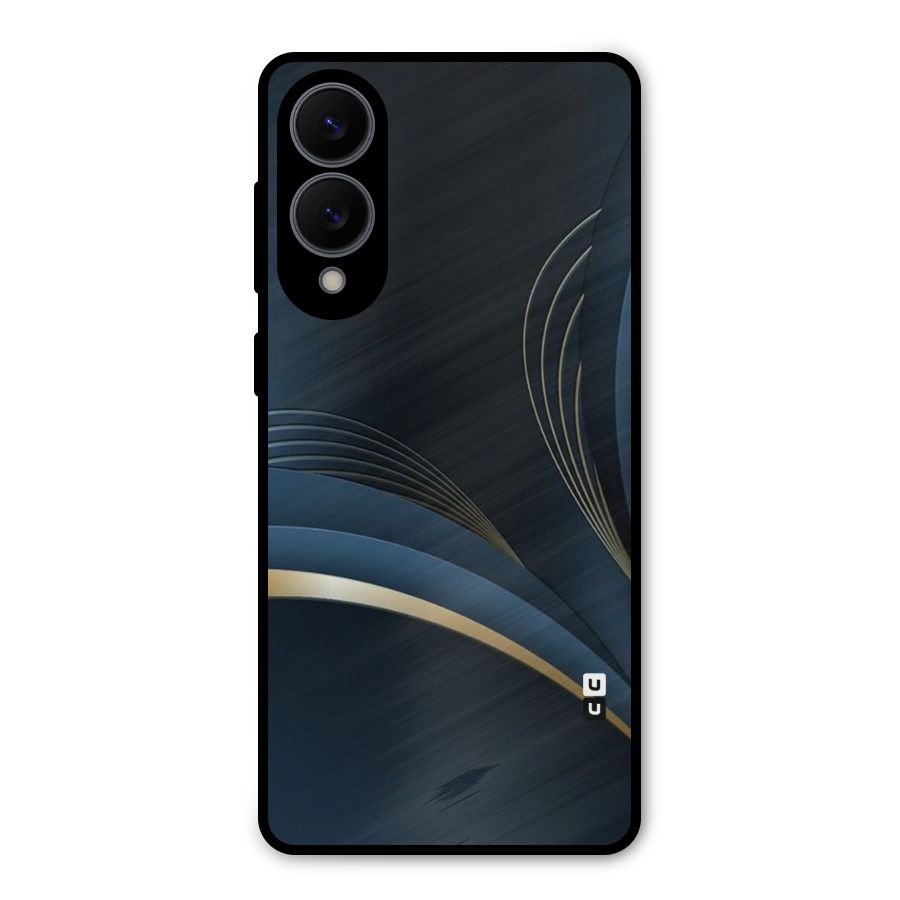 Gold Blue Beauty Metal Back Case for Galaxy S25 Edge