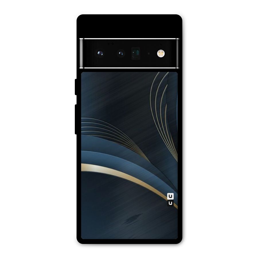 Gold Blue Beauty Metal Back Case for Google Pixel 6 Pro