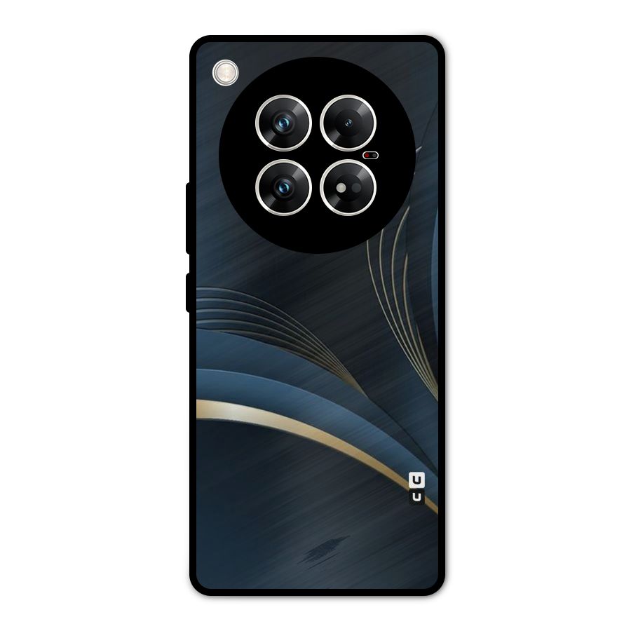 Gold Blue Beauty Metal Back Case for Infinix Zero 40 5G