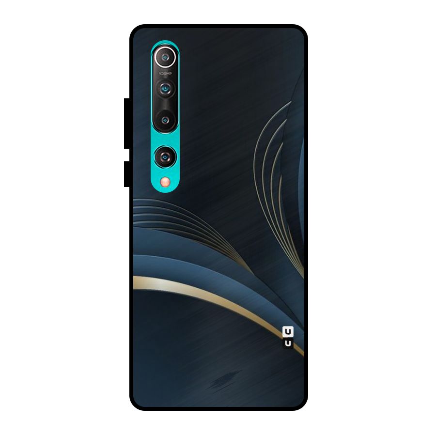 Gold Blue Beauty Metal Back Case for Mi 10