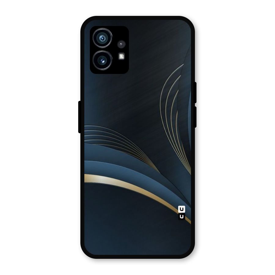 Gold Blue Beauty Metal Back Case for Nothing Phone 1