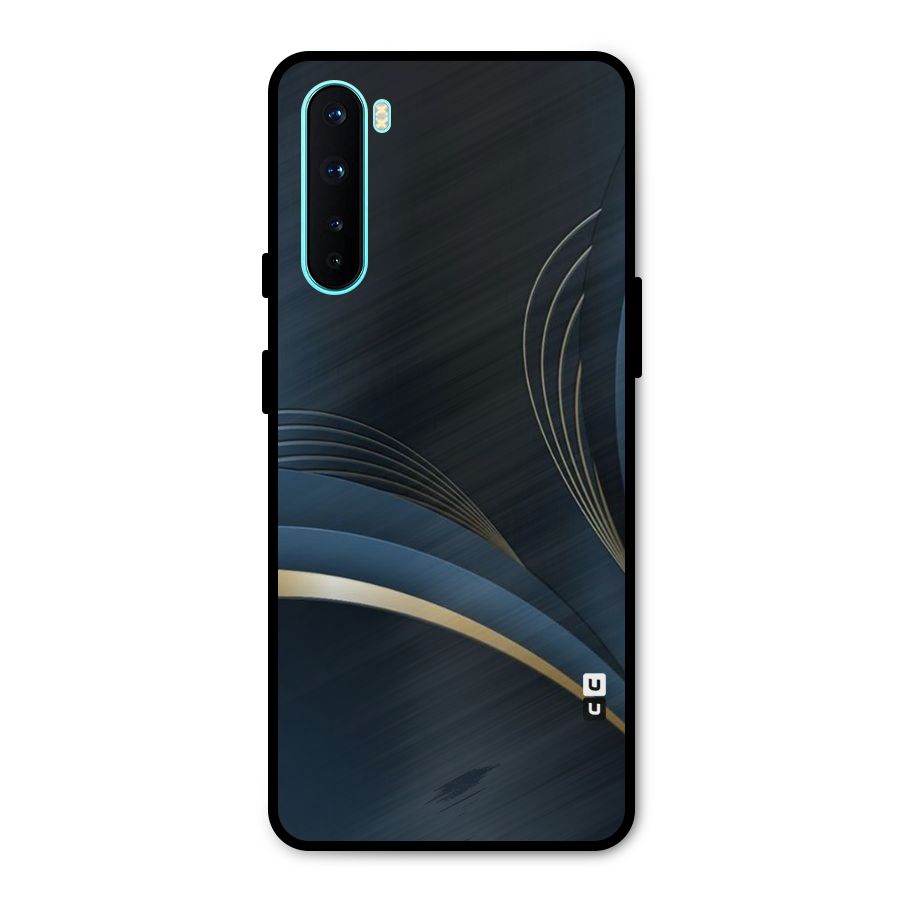 Gold Blue Beauty Metal Back Case for OnePlus Nord