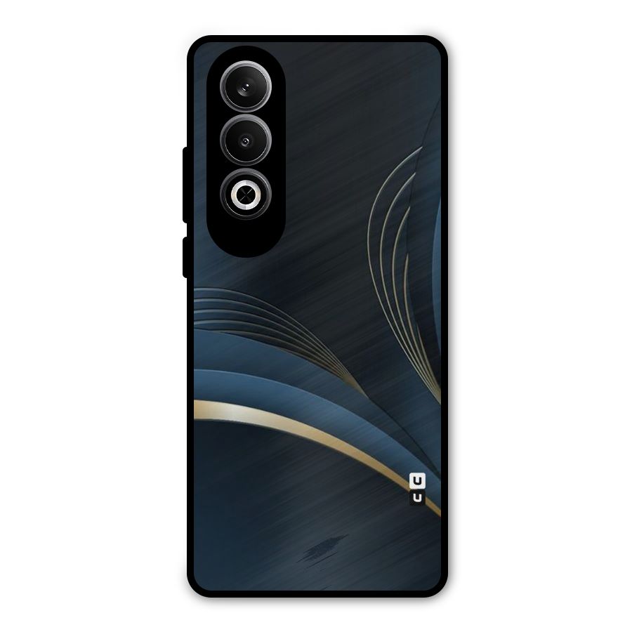 Gold Blue Beauty Metal Back Case for OnePlus Nord CE4