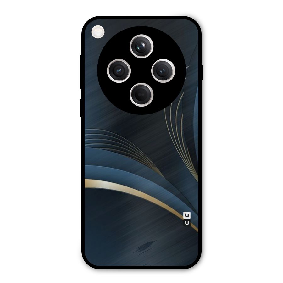 Gold Blue Beauty Metal Back Case for Oppo Find X8