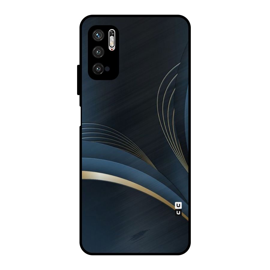 Gold Blue Beauty Metal Back Case for Poco M3 Pro 5G